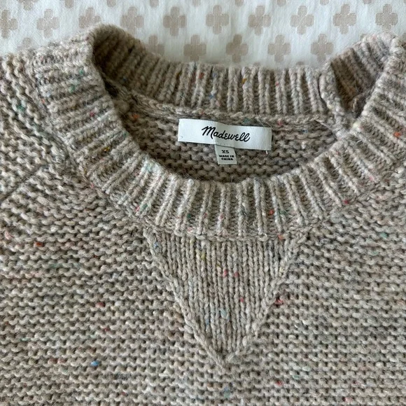 Madewell Taupe Crew Neck Sweater - Picture 2 of 5